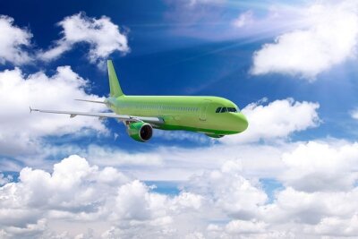 Фотообои Зеленый самолет