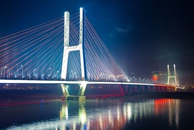 Фотообои Огни ночного моста